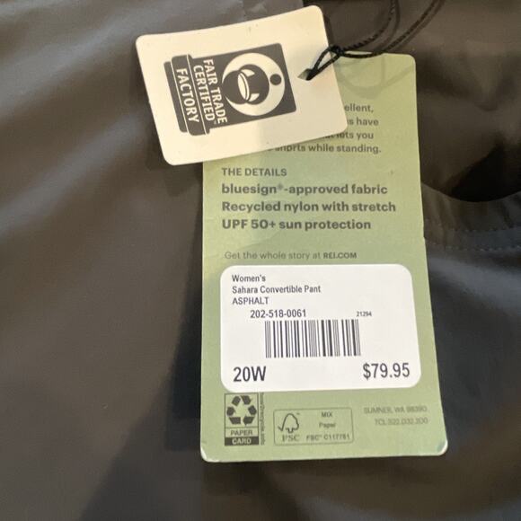 REI Co-op Sahara Relaxed Convertible Pants - Women's Sz 20W Classic Zip Offs - Picture 15 of 16